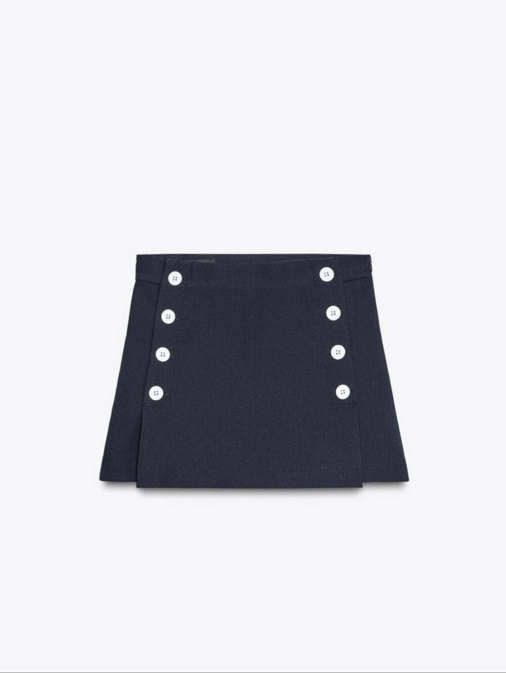 Zara Navy Double-Button Skort